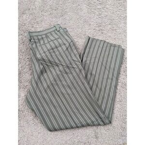 NWT Blu Martini Dress Pants Men's 3X 46W Gray‎ Vertical Stripes Pleated Raw Hem